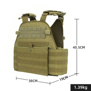 Chiến thuật CS trò chơi tấn công Molle vest săn bắn ngoài trời ngụy trang an ninh vest săn bắn chống đâm Đen Nylon tấm tàu sân bay - Product Image 4