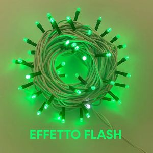 Guirlande lumineuse verte Gloca 100Led 10M, fil blanc Ip65, éclairage décoratif extérieur et intérieur - Product Image 5