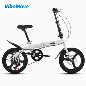 Bicicleta Plegable Portátil de 16 Pulgadas con Cuadro de Acero de Alto Carbono y Frenos de Disco Dobles para Adultos/Niños, Uso Estudiantil, Deportes al Aire Libre - Product Image 2