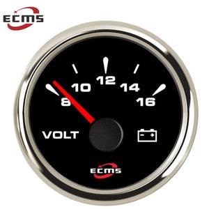 Nouveau voltmètre universel ECMS à rétroéclairage multiple 52 mm pour voiture et <span class=keywords><strong>bateau</strong></span>, <span class=keywords><strong>jauge</strong></span> 8-16 V, moteur diesel <span class=keywords><strong>essence</strong></span>, générateur de tension - Product Image 4