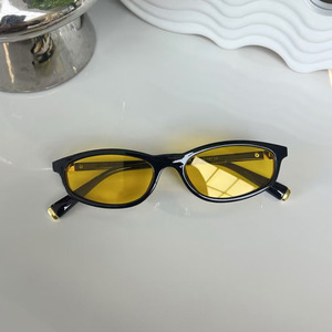 Gafas de sol Qianai para mujer, montura ovalada TR, protección UV400, tipo 3 lentes, lente de acetato, color gris, K2-20438 - Product Image 3