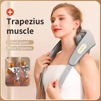 Innovativer Schmerzlinderungs-Nackenmassagegerät mit Wärmefunktion, Smart-Shiatsu-Puls-Massagegerät, Mini Tragbares Elektrisches Schulter- und Nackenmassagegerät