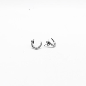 Pendientes yunnique con forma de luna creciente, diseño geométrico plateado de acero de titanio para hombres y mujeres, joyería - Product Image 3