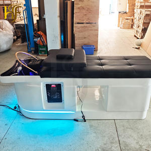 Professioneller Salon-Waschsessel aus Fiberglas mit Massagefunktion, Shampoo-Bett für SPA-Kopf-Wassertherapie und Zirkulation - Product Image 4