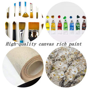 Decorazione per la casa di grandi dimensioni 100% contemporanea immagine dipinta a mano lamina dorata fatta a mano pittura a olio oro astratto arti della parete - Product Image 2