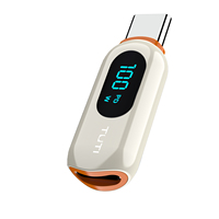 Adaptateur OTG en alliage de zinc 100W USB-C mâle vers Type-C femelle avec affichage de puissance