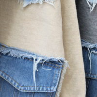 ZHEZHE Nouveautés 2024 Prêts à être expédiés Pulls chauds et épais pour l'hiver, manteaux en jean patchwork