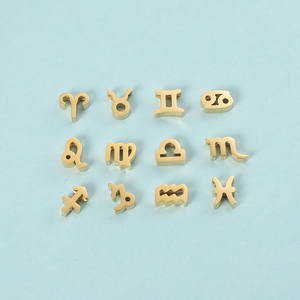 Заводские продажи позолоченный кулон из нержавеющей стали ожерелье из нержавеющей стали DIY модные подвески зодиака - Product Image 1