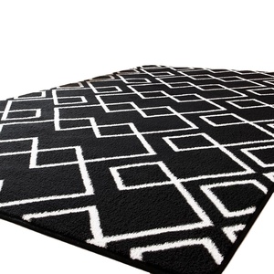 Mô Hình Hình Học Khu Vực Hiện Đại Thảm Cho Phòng Khách Thảm Màu Đen Cho Phòng Ngủ Với Bộ Nhớ Bọt Thảm Cho Phòng Ngủ Trang Trí - Product Image 1