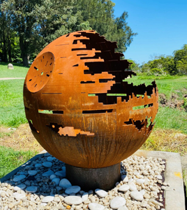 <b>Fire</b> Ball Factory Freestanding Rustic Eco-Friendly Decorative Weathering Steel <b>Globe</b> <b>Fire</b> <b>Pit</b> for Indoor/Outdoor Use - Product Image 5