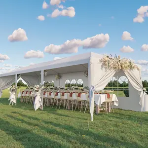 20 'x 40' модернизированная оцинкованная сверхпрочная палатка для вечеринок из ПВХ навес для палаток со съемными оконными стенками ПВХ Свадебная палатка
