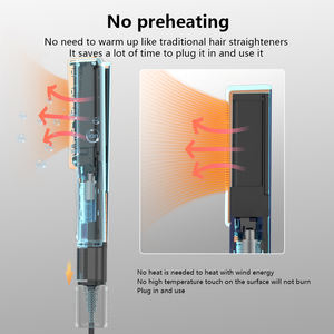 Prix de gros 2024 nouveau peigne chauffant <span class=keywords><strong>à</strong></span> flux d'air <span class=keywords><strong>à</strong></span> ions négatifs lissage séchage 2 en 1 sèche-cheveux lisseur - Product Image 4
