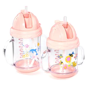 柔软的婴儿水瓶，带手柄双酚a免费奶瓶，适合婴儿定制设计