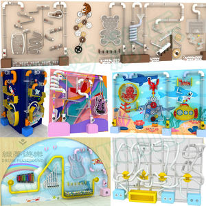 Dream Kids Indoor Interactive Pipe Orbit Ball Wall <span class=keywords><strong>Fort</strong></span> Aerodynamic Science Educational Playground Equipment with Light & Music - Product Image 5