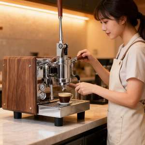 Restaurant Barista Cafetière italienne à levier Machine à café expresso commerciale semi-automatique - Product Image 2