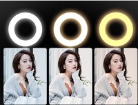Lampu Ring swafoto Led 6 inci, dudukan Tripod untuk fotografi, siaran langsung, lampu pengisi LED, posisi ganda, mendukung ponsel