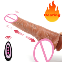 Entrega rápida Super Long Skin Hyper Dildo Silicona líquida Vibrador realista Vibradores telescópicos Producto de tienda sexual para mujer