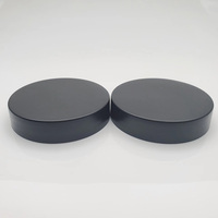 Capsules à vis lisses de bonne qualité, noires, 48-400, 48 mm, couvercles en plastique pour pots en PET