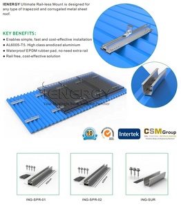 Sistema de montaje de <span class=keywords><strong>Panel</strong></span> <span class=keywords><strong>Solar</strong></span> de techo de Metal, Mini riel <span class=keywords><strong>Solar</strong></span> de <span class=keywords><strong>perfil</strong></span> de aluminio, venta al por mayor - Product Image 6