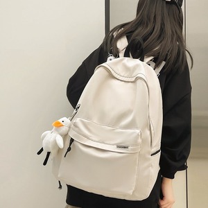 Mochila de viaje minimalista de estilo japonés de gran capacidad para hombres y mujeres, mochila escolar de tela Oxford de 15 pulgadas, Color sólido - Product Image 4