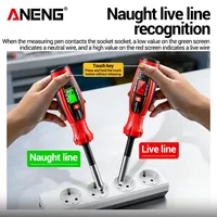 Destornillador Digital Inteligente ANENG B21 con Detector de Voltaje, Detección de Cable Neutro y Fase NCV, 11 en 1 con Puntas Intercambiables Recargables