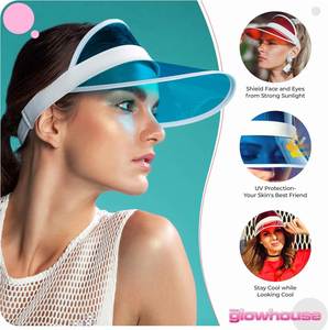 Visera de PVC Transparente y Colorida para Protección Solar, Uso en Verano, Económica, con Logotipo Personalizado, Colores y Tamaños Personalizables para Deportes y Pesca - Product Image 4