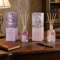 Ensemble de diffuseurs parfumés pour la maison, avec flacon en verre personnalisé pour parfum, huile essentielle et bâtonnets d'arôme