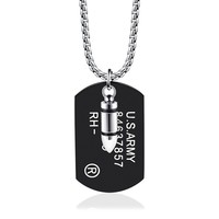 Chaîne de pull en acier inoxydable style militaire hip-hop, collier en bambou long, urbain, unisexe, tendance, nouveauté