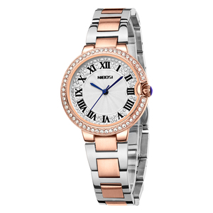 Reloj de Cuarzo para Mujer 3003, Estilo Ejecutivo de Lujo, Movimiento Shanghai, Caja de Aleación, Correa de Acero Inoxidable, 32 mm, Cristal Resistente al Agua, Luminoso - Product Image 2