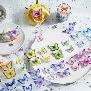 Ruban adhésif PET transparent personnalisé motif papillon pour journalisation, scrapbooking et fournitures <span class=keywords><strong>de</strong></span> planification - Product Image 1