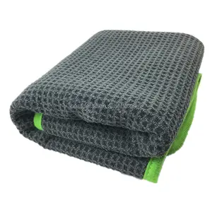 60x90 400 GSM Lint Free Waffle Weave Microfiber Car Drying Towel For Glass Window Cleaning Cloth Auto Detailing Car Wash Towel