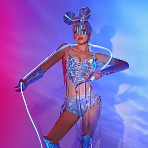 Wuyiba bardsWomen's sexy nightclubgogoCustume for lead dancer colorful performance wear interactive stage wear