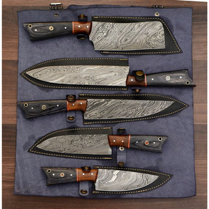 Collection de couteaux de cuisine multi-pièces avec design personnalisé, ensemble de couteaux de cuisine en acier Damas de qualité supérieure avec poignées confortables - Product Image 6