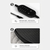 Coussin chauffant pour chat, tapis électrique auto-chauffant pour animaux de compagnie, coussin chauffant USB 110V 220V, température réglable, minuterie, anti-morsure, lavable, polyester