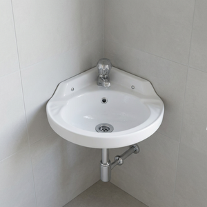Lavabo Esquinero de Cerámica para Baño, Lavamanos Triangular Pequeño para Inodoro, al Mejor Precio - Product Image 5