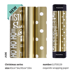 2024 New Christmas Print Gift <b>Wrapping</b> <b>Paper</b> Packing 43*300 cm <b>Roll</b> Gift Wrap Packing <b>Paper</b> 3 <b>Rolls</b> a Set - Product Image 2