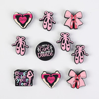 Nouvelles perles en silicone pour chaussures de danse, accessoires DIY, accessoires de bracelet pour femmes, nœuds de dessin animé, vente en gros