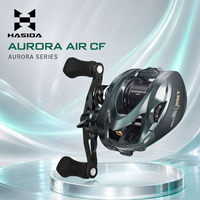 Moulinet de pêche à lancer HASIDA Aurora Air CF 109g ultraléger, corps en fibre de carbone avec roulements semi-céramiques