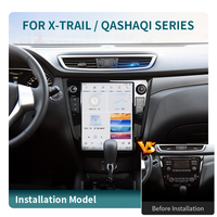 Écran Tesla 12,1 pouces, autoradio GPS avec OBD2 pour X-Trail T32 Qashqai 2014-2016, 4G/WiFi, amplificateur Android RGB