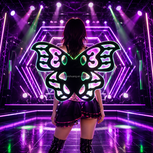 Ailes de papillon LED lumineuses pour femmes, <span class=keywords><strong>costume</strong></span> de fée, spectacle de danse sur scène, festival, rave party, cosplay, carnaval - Product Image 1