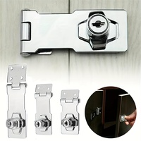Cadenas de sécurité en acier inoxydable pour usage domestique, fermoir de porte de tiroir, pour boucle, vis, boulon anti-effraction, boîte en carton emballée