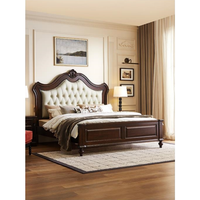 Yu Si Ke Royal French Luxury Soft King-Size Double Bed Solid Wood FAS Grade Boxwood Comfortable & Durable Bedroom Furniture