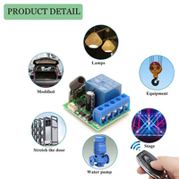 Module émetteur-récepteur RF 433 MHz, 12 V CC, 1 canal, interrupteur à distance sans fil, télécommande 433 MHz