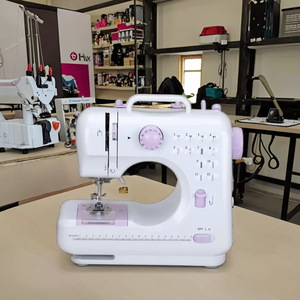 Mini máy may cho người mới bắt đầu Xách tay 12 được xây dựng trong khâu nhỏ đôi chủ đề đa chức năng may vá máy - Product Image 1