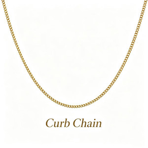 Cadena de Acero Inoxidable de 40-60 cm con Eslabones Tipo Curb y O, Chapada en Oro, para la Creación de Joyería de Moda, Collar con Colgante - Product Image 3