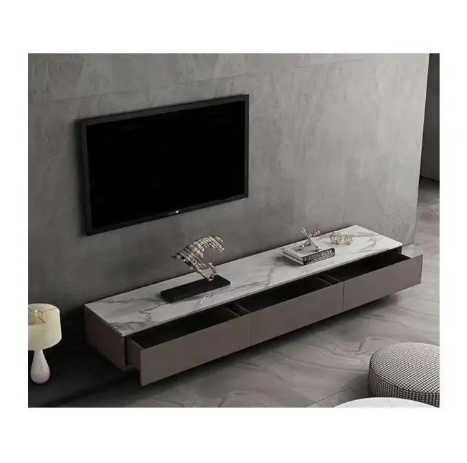 नवीनतम आधुनिक सरल डिजाइन टीवी कमरे में रहने वाले घर फर्नीचर टीवी स्टैंड का नेतृत्व किया