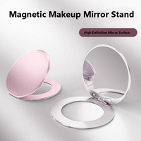 Support de téléphone magnétique fin pour bureau, 6 couleurs, pliable, réglable, en alliage d'aluminium, support miroir pour téléphones magnétiques