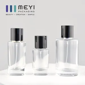 50ml 100ml Empty Perfume Bottle Cylinder Shape Perfume Glass Bottle Cosmetic Packaging Wholesale Cosmetics Screen Printing