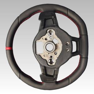 Volant en cuir véritable en stock pour VW CC <span class=keywords><strong>Golf</strong></span> <span class=keywords><strong>6</strong></span> 7 7.5 R MK6 MK7 MK7.5 Tiguan Passat <span class=keywords><strong>GTI</strong></span> <span class=keywords><strong>DSG</strong></span> - Product Image 4