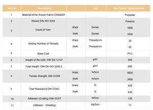 Bâche en <span class=keywords><strong>PVC</strong></span> enduit ignifuge pour bateaux gonflables et tentes, 1450 g/m², 1,2 mm, imperméable, usage industriel, tissu extérieur - Product Image 5